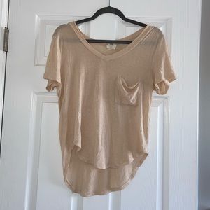 Wet Seal V-Neck Pocket T-Shirt